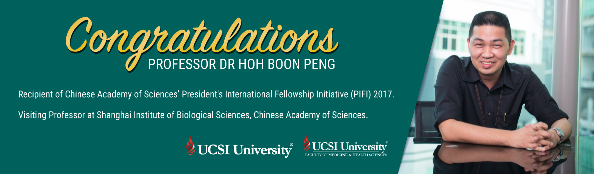 Congratulations to Dr Hoh Boon Peng for PIFI