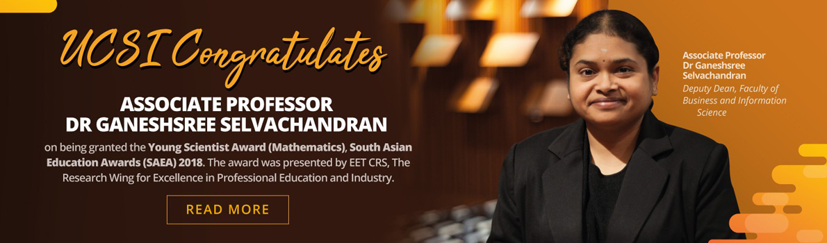 UCSI Congratulates Associate Professor Dr Ganeshsree Selvachandran