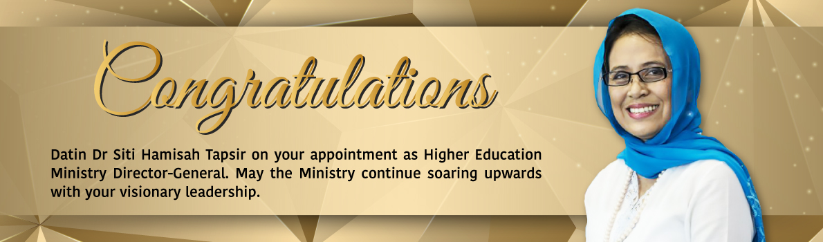 Congratulations Datin Dr Siti Hamisah Tapsir